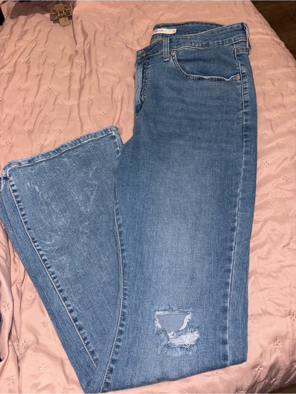 Levi's Light Blue Flare Jeans - Picture 2 of 2